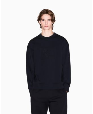 Men's Tonal Grid Box Crewneck Sweatshirt