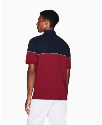 Men's Color Block Pique Polo Shirt