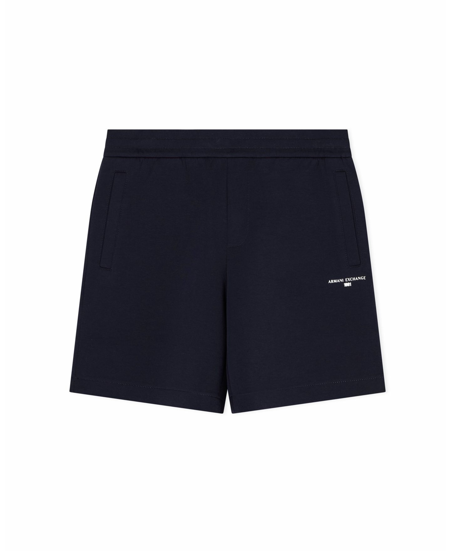 Мужские шорты A|X Armani Exchange Drawstring Fleece Graphic, цвет: Глубокий тёмно-синий — фото 5