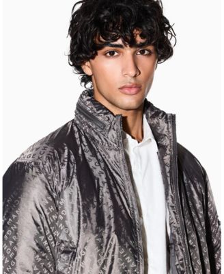 Men's Allover Logo Jacquard Woven Shirt