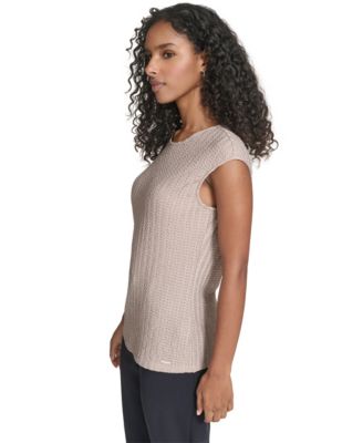 Women's Textured Cap Sleeve Top