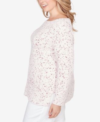 Plus Size Speckled Chenille Eyelash Sweater