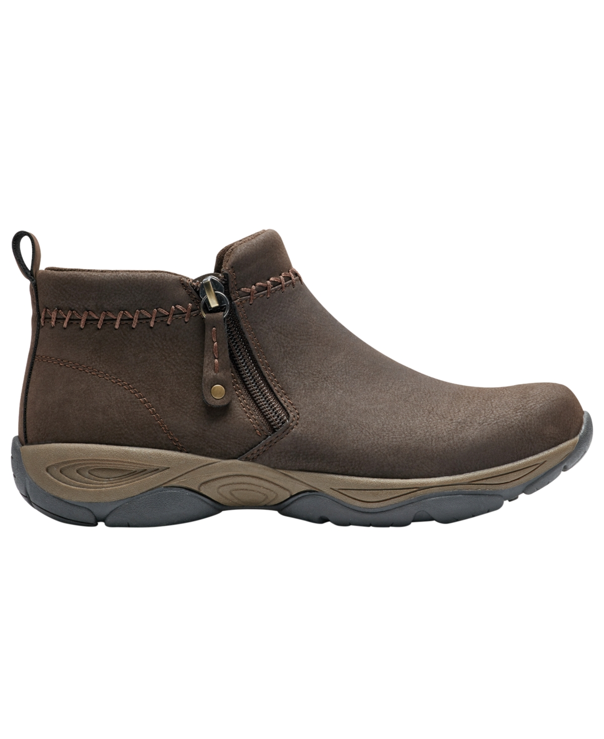 Easy Spirit Women's Madra Side Zip Water Repellent Booties In Brown