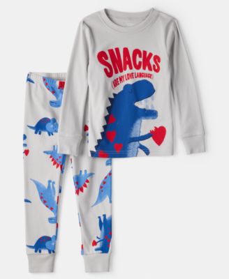 Carter's - Boys Toddler 2T-5T 2-Piece Dinosaur Print Long-Sleeve Top and Pants Pajama Set