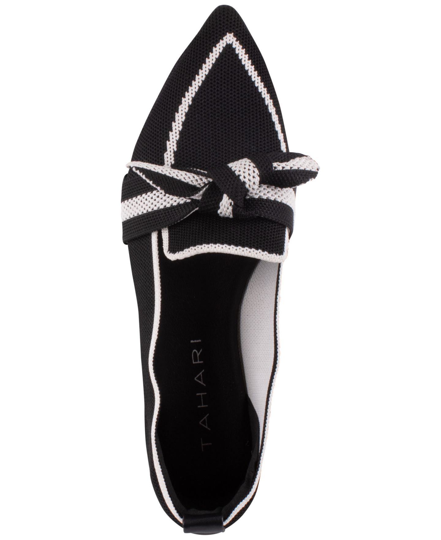 Женские туфли Tahari Florentia Pointed Toe Knit Loafer, цвет: Чёрный — фото 4