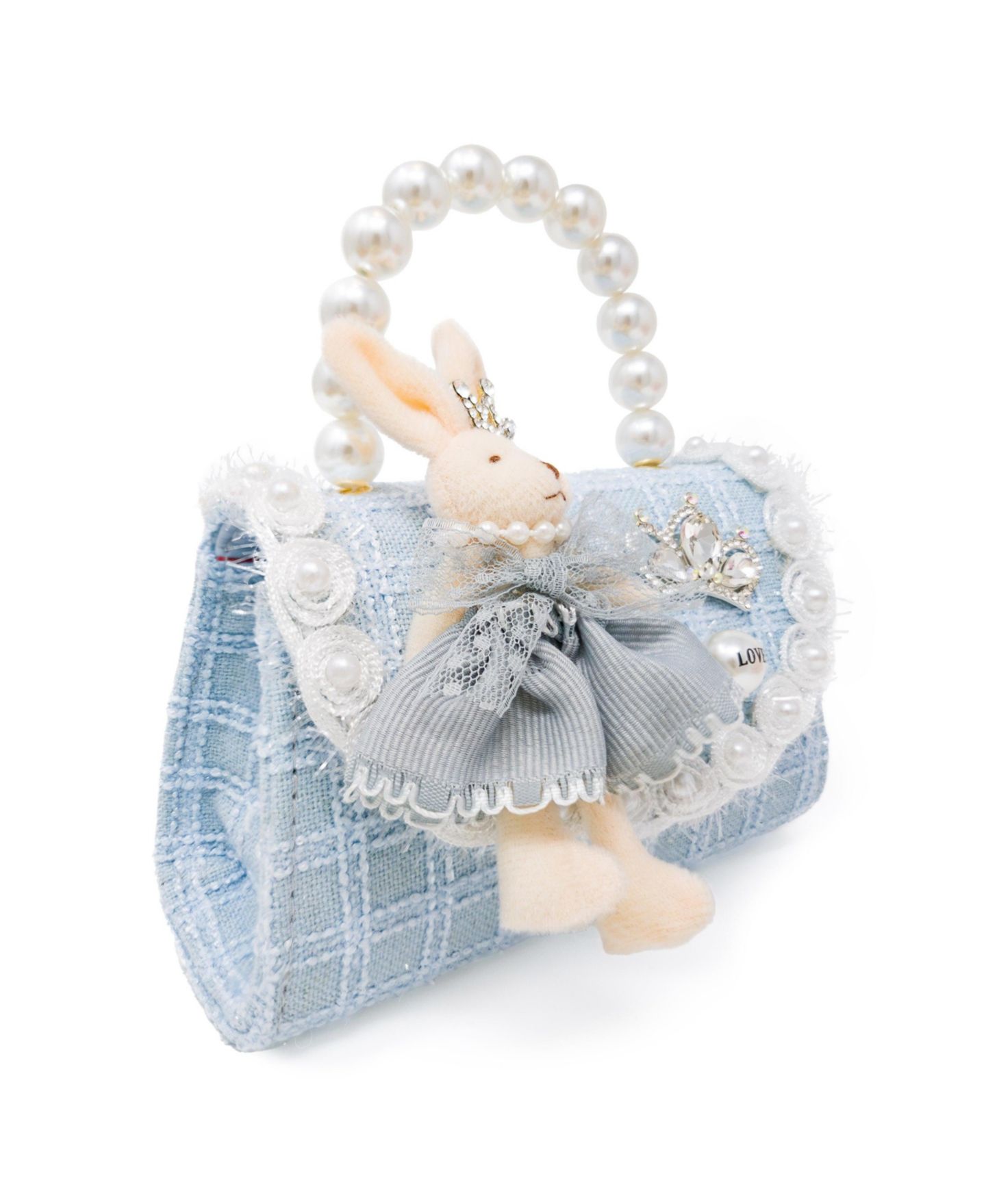 Сумка Puttisu Bunny Bloom Handbag для девочек, цвет: Пудрово-голубой — фото 2