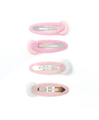 Girls 4pc Bunny Hug Snap Clip Set