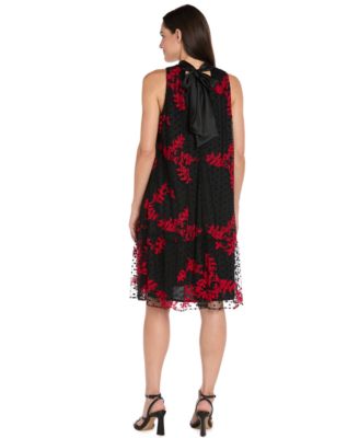 Women's Embroidered Sleeveless Swing Dress