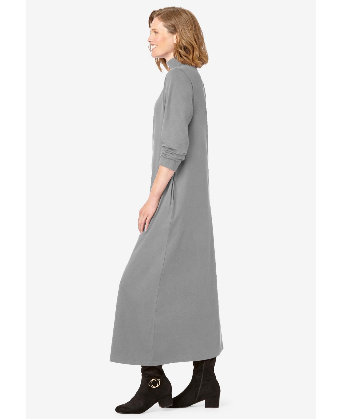 Woman Within Plus Mockneck Dress