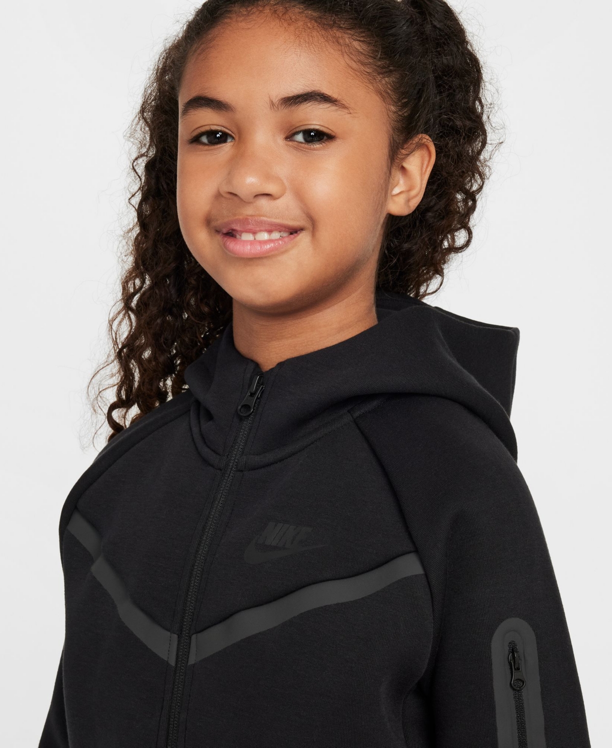 Nike Girls 7-16 Tech Fleece Long-Sleeve Full-Zip Hoodie