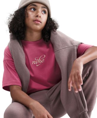 Girls' 7-16 Sportswear Loose Fit Short-Sleeve T-Shirt