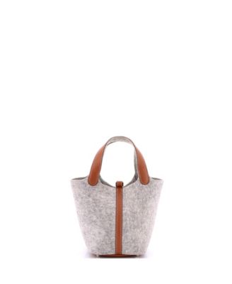 PM Picotin Lock Bag Felt with Leather