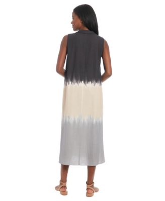 Women's Sleeveless V-Neck Tunic Maxi Dress