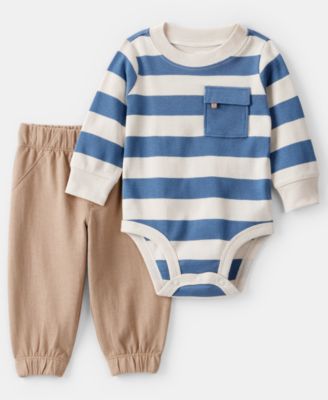 Carter's - Baby Boys 2-Piece Striped Bodysuit and Pants Set