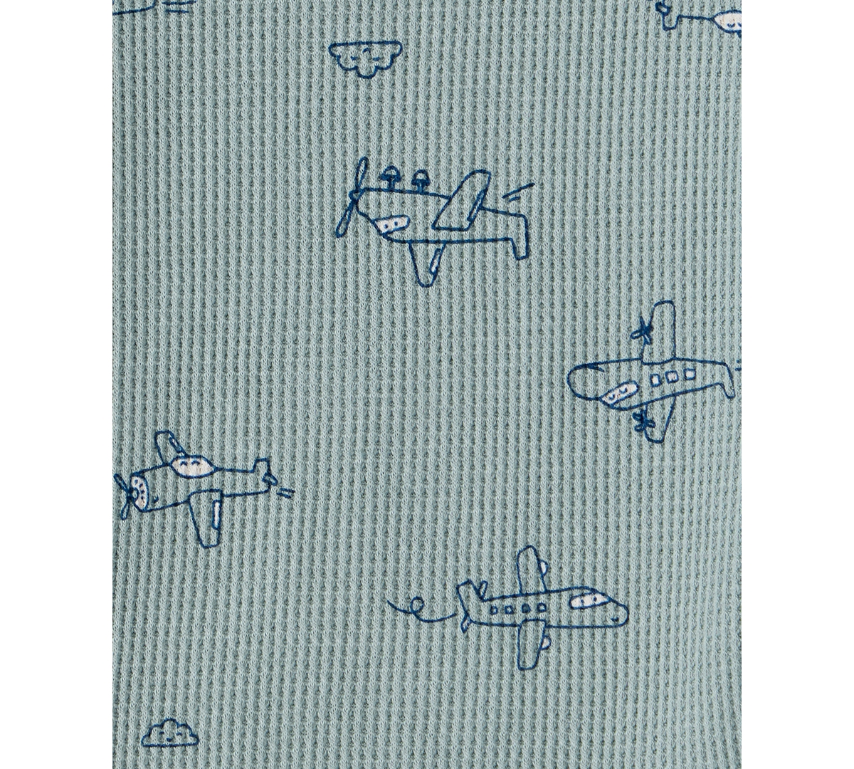 Carter's Baby Boys 3-piece Airplane Print Long-sleeve Bodysuit And Pants Set In Blue