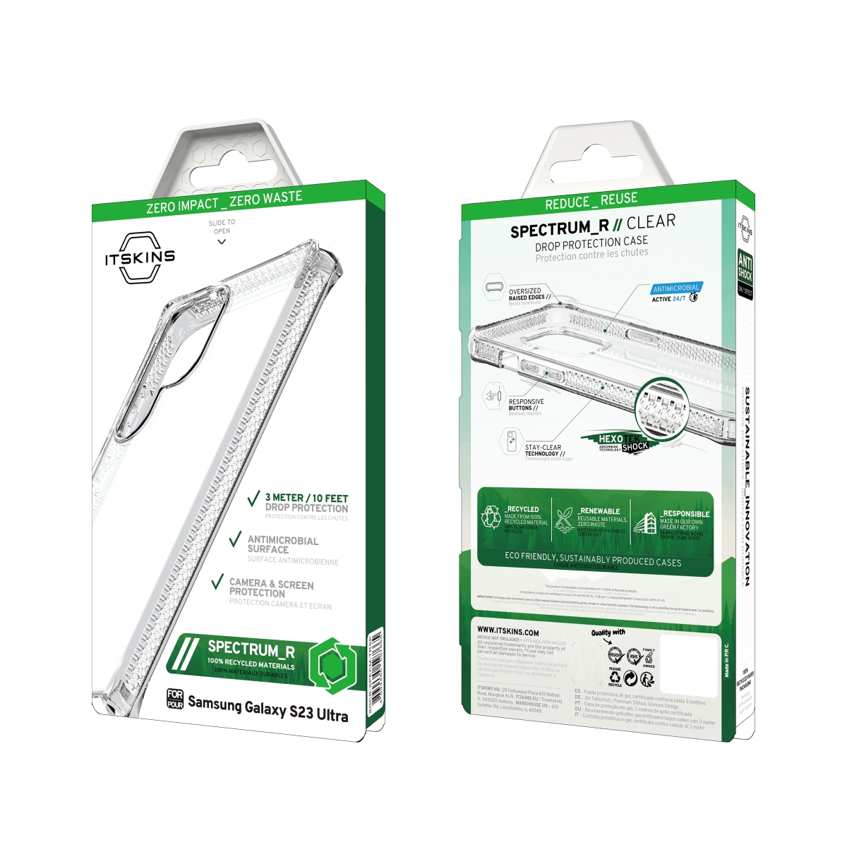 ITSkins Spectrum_R Clear Case for Samsung Galaxy S23 Ultra