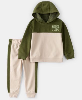 Carter's - Boys Toddler 2T-5T Color Block Hoodie and Pants, 2-Piece Set