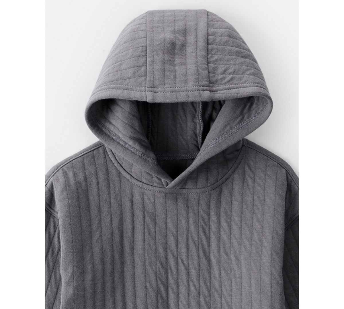 Carter's Boys Toddler 2t-5t 2-piece Ribbed Hoodie And Pants Set In Gray