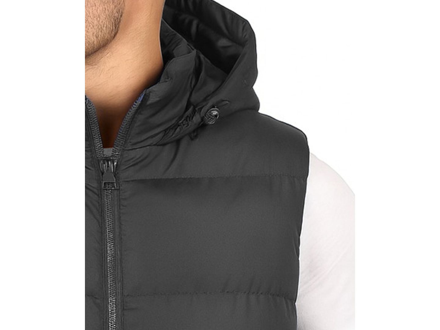Мужской жилет Spire By Galaxy Heavyweight Hooded Puffer Vest, цвет: Чёрный — фото 3