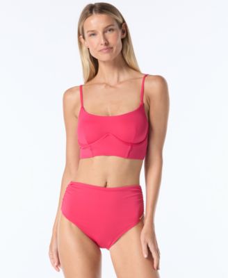 Women's Corset Bikini Bra Top and Lace Back Swim Bottom