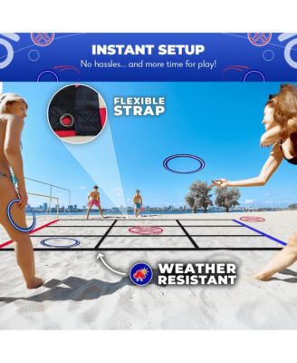 Fling Tac Toe (9ft x 9ft) Giant Tic Tac Toe Game Outdoor | Weatherproof Giant Outdoor Games for Adults and Family