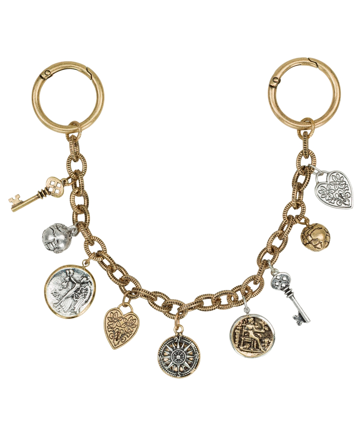 Patricia Nash Handbag Multi Charm Chain In Gold