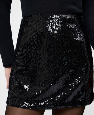 French Connection - Women's Sadie Sequin Detail Mini Skirt