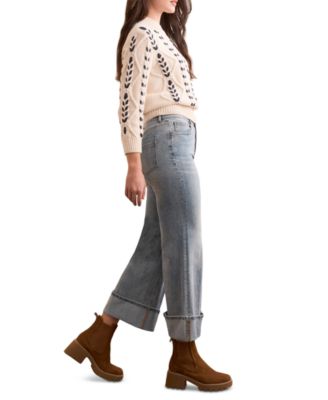Women's Brooke Cuffed Palazzo Jeans