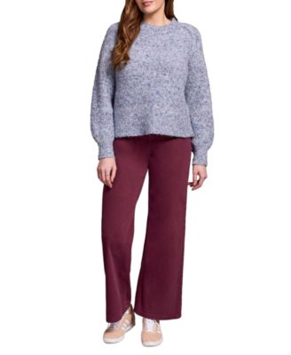 Women's Boucle Long Sleeve Crew Neck Sweater