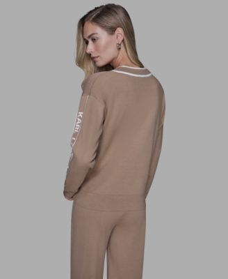 Women's Logo Tape V-Neck Sweater