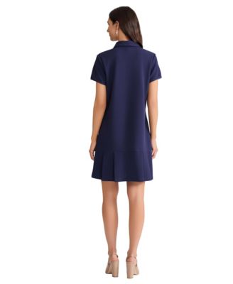 Women's Karolina Pleated Collared Short Dress