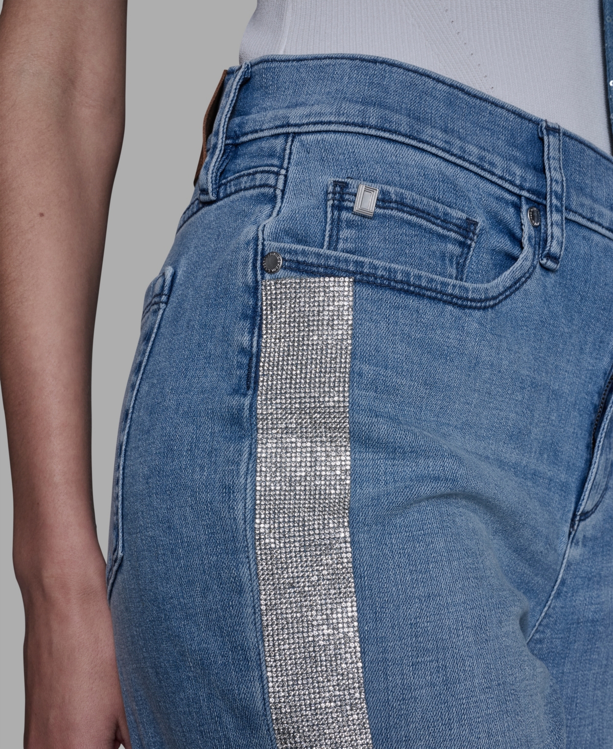 Karl Lagerfeld Paris Women's Stripe Detail Jeans