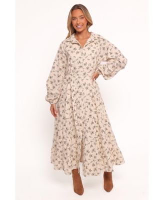 long floral chiffon dresses with sleeves Beaded Chiffon 3/4 Sleeve A-line Gown by GLS Gloria GL3434 M / Navy
