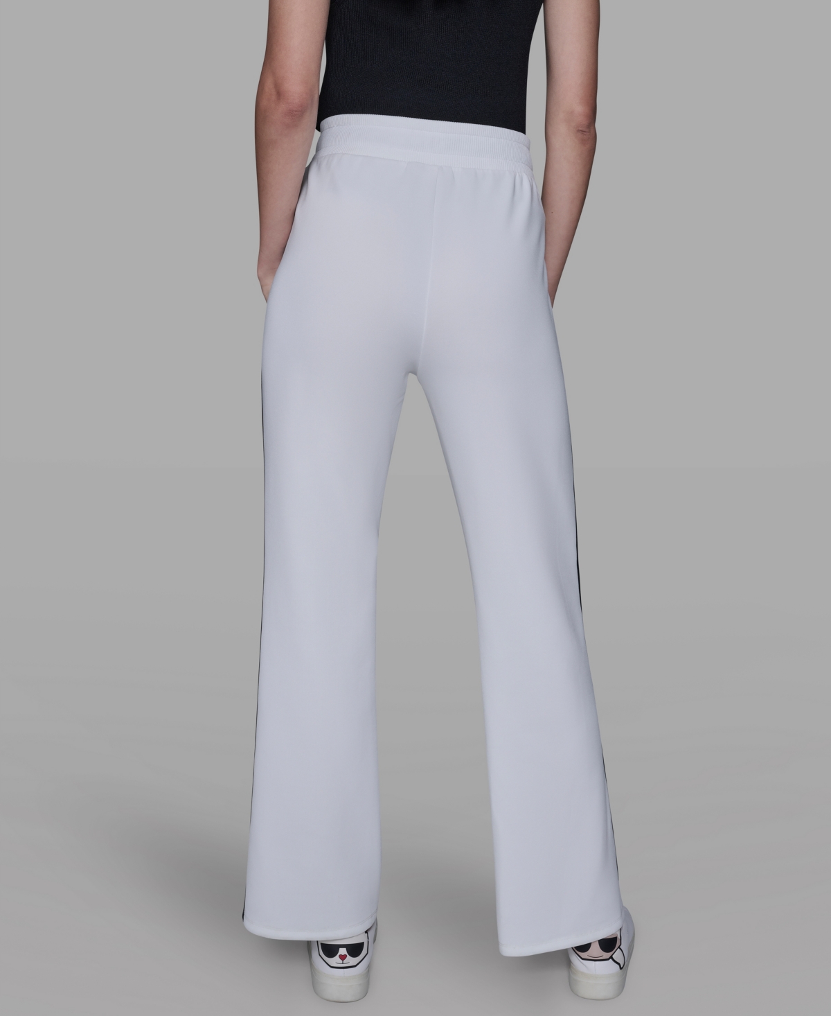 Karl Lagerfeld Women's Logo Detail Joggers In White