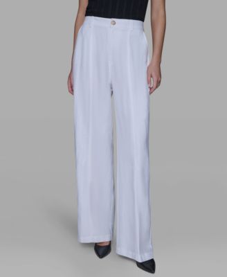 KARL LAGERFELD PARIS - Women's Straight Pocket Detail Pants