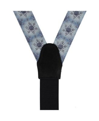 Men's Clarence The Classy Snowflake Silk Holiday Button End Brace