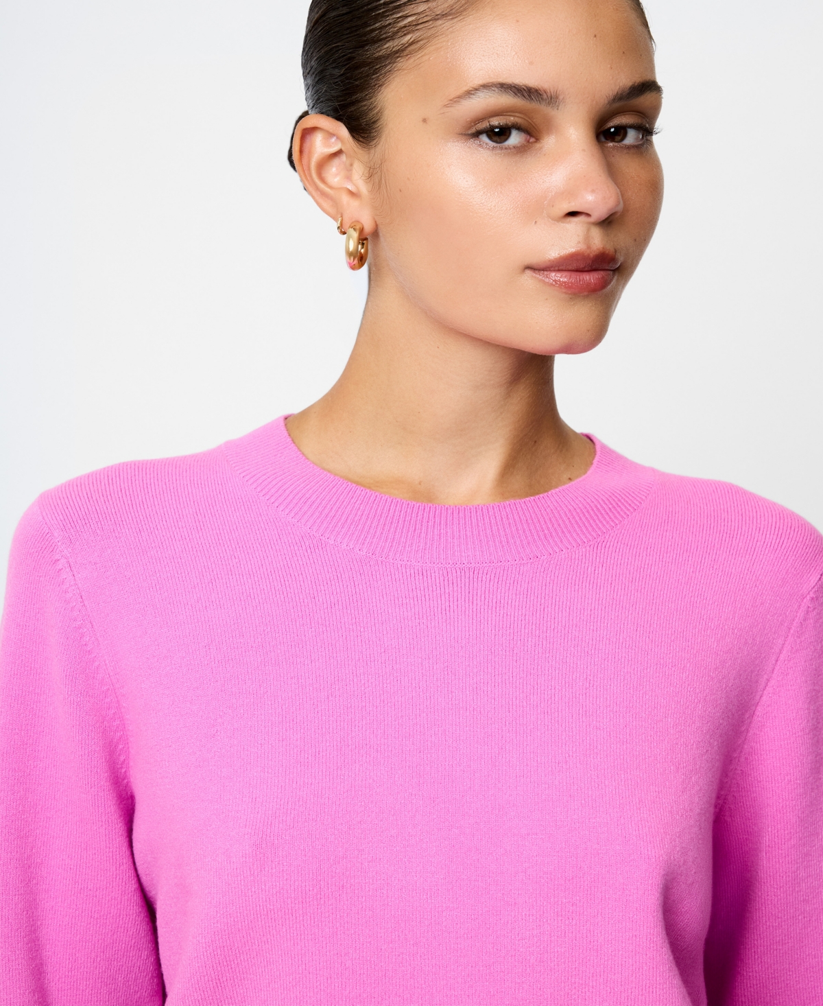 French Connection Babysoft Crewneck Sweater In Pink