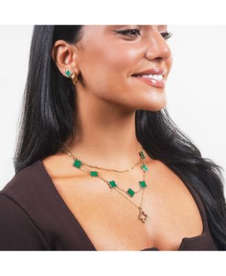 Large Gold Open Clover Charm 14K Gold