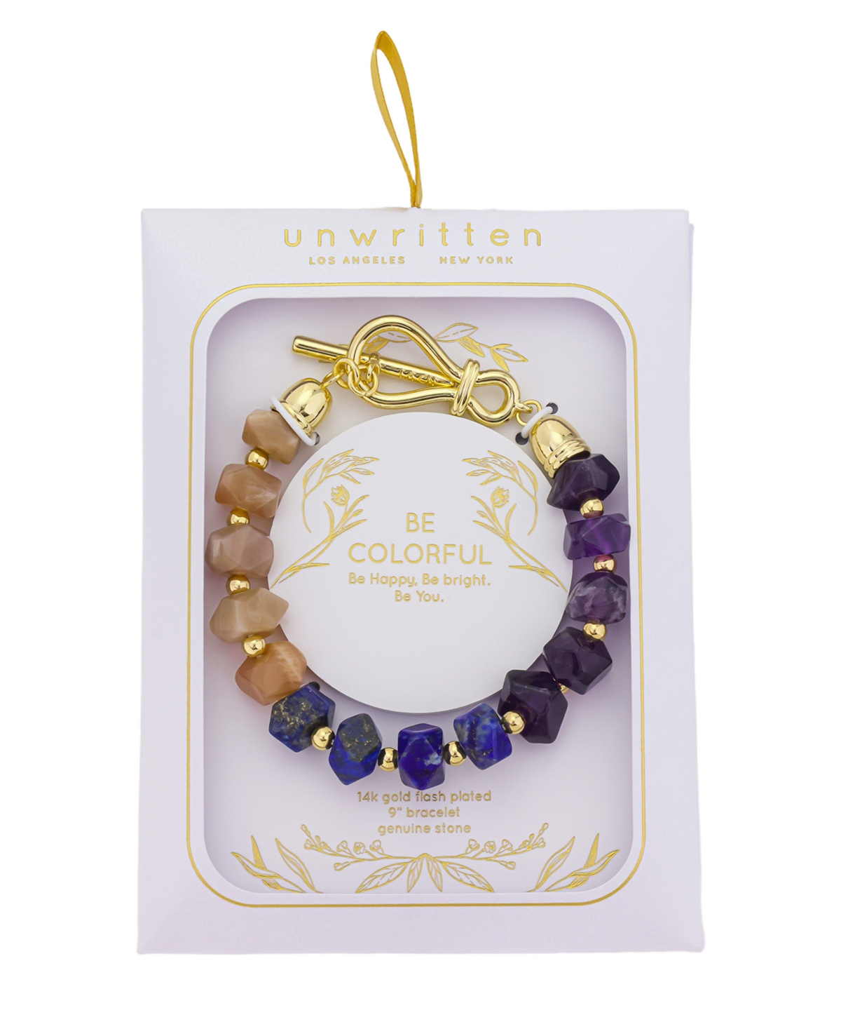 Unwritten Multi Color Stone Toggle Bracelet