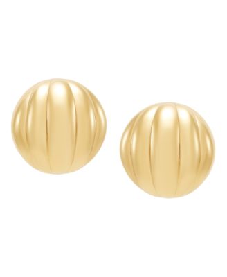 Half Ball Stud Earrings in 18k Yellow Gold-Plated Sterling Silver