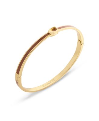 Gold-Tone Signature C Enamel Bangle Bracelet