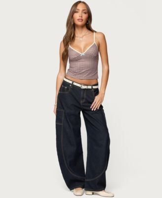 Women's Bettie Contrast Gingham Tank Top