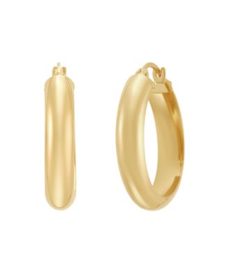 Macy's - Polished Tube Hoop Earrings in 14K Yellow Gold