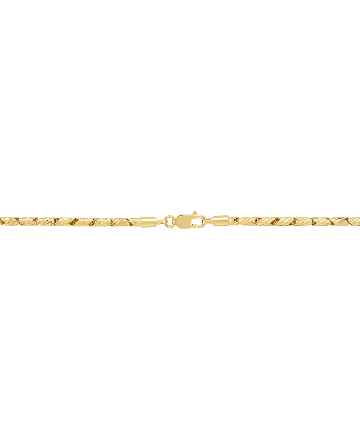 Macy's Solid Polished Oval Link Chain Necklace In 10k Yellow Gold In Gold