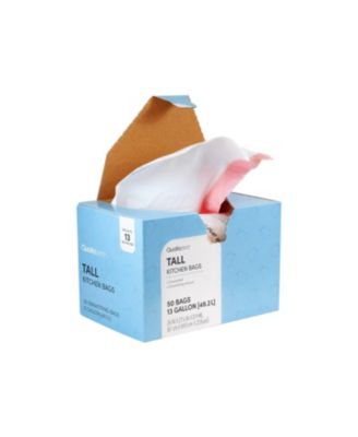 13 Gallon Trash Bag (Tall Kitchen Bags) - Unscented, 50 bags/box - TWO PACK