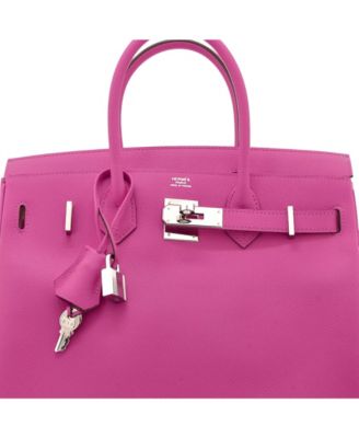 Birkin 30 Handbag Pink Epsom with Palladium Hardware