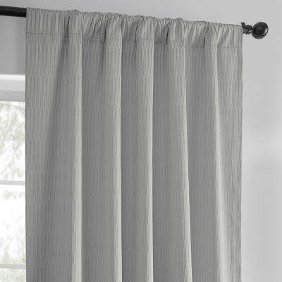 Abstract Lounge Embossed Velvet Room Darkening Curtain