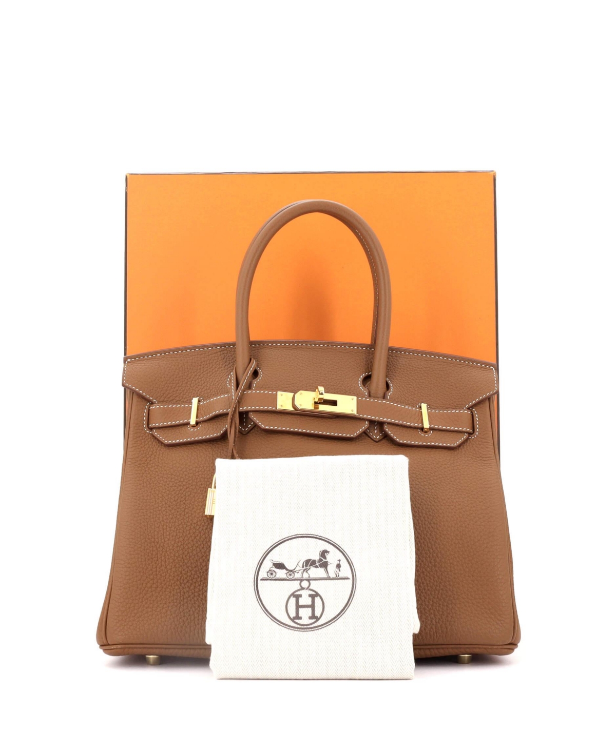 Pre-Owned Hermes Birkin Handbag Togo with Gold Hardware