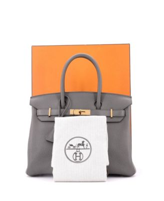 Birkin 30 Handbag Grey Togo with Gold Hardware