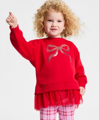 Girls' Toddler 2T-4T Crewneck Sweatshirt, Macy's Exclusive